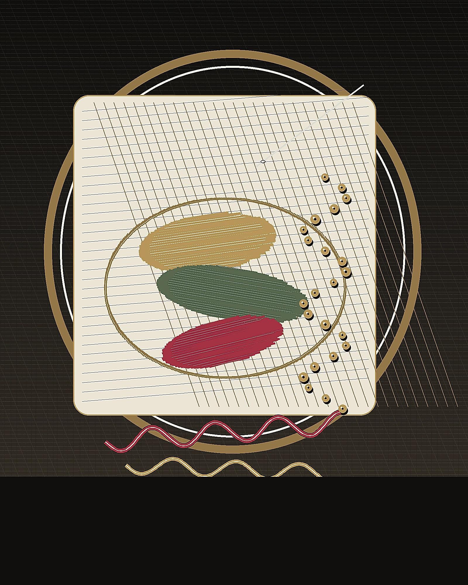 Example image showing luxury fashion embroidery surface and production process